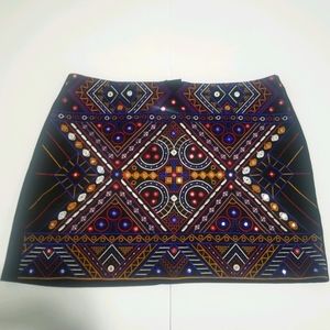 H&M Pattern Mini Skirt